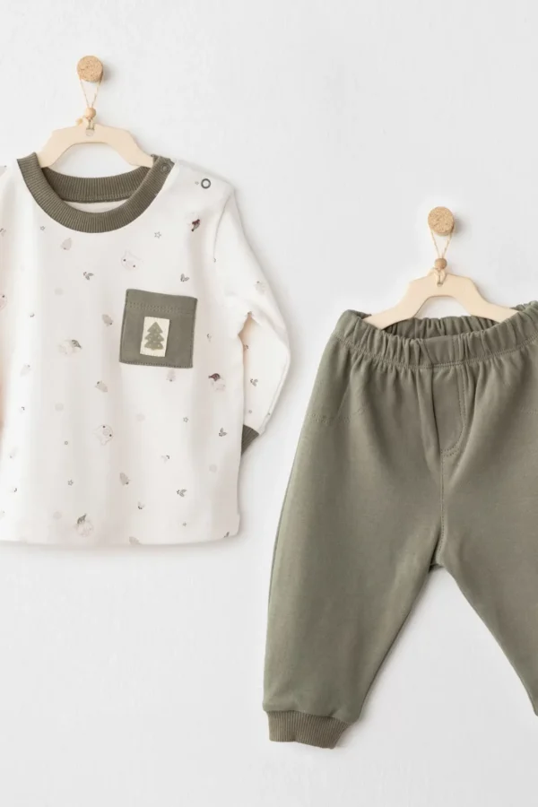 My 1 St Wardrobe 2'li Takım Ecru Green