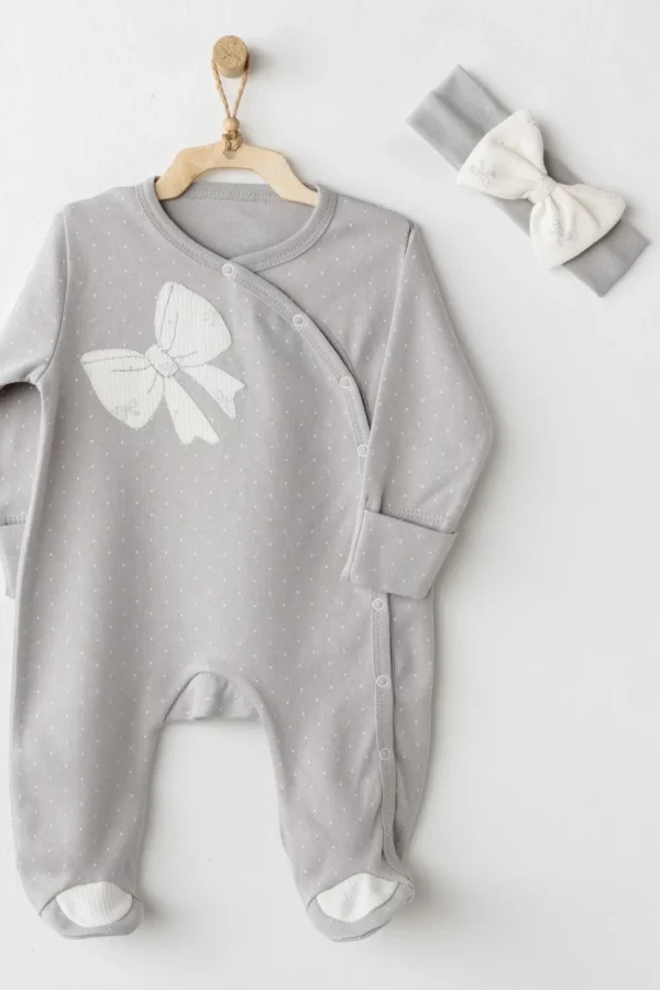 Baby Bow Bliss Tulum Takım Grey