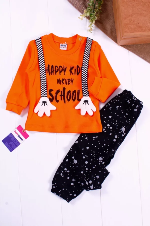 Askı Detaylı El Figürlü 2'li Erkek Bebek Takımı