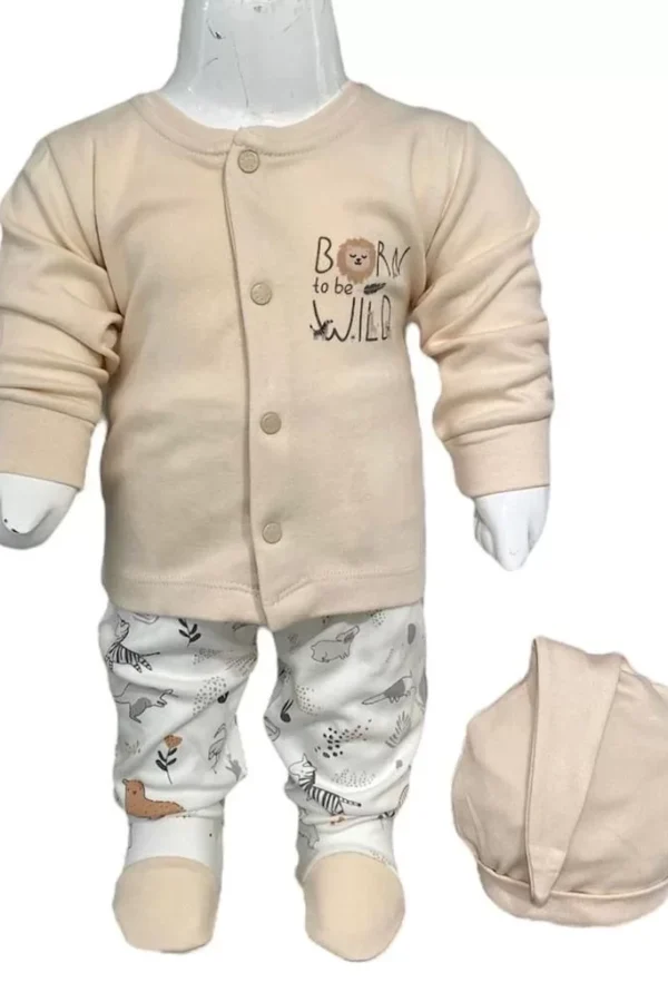 3lü Bebek Takım  Ekru