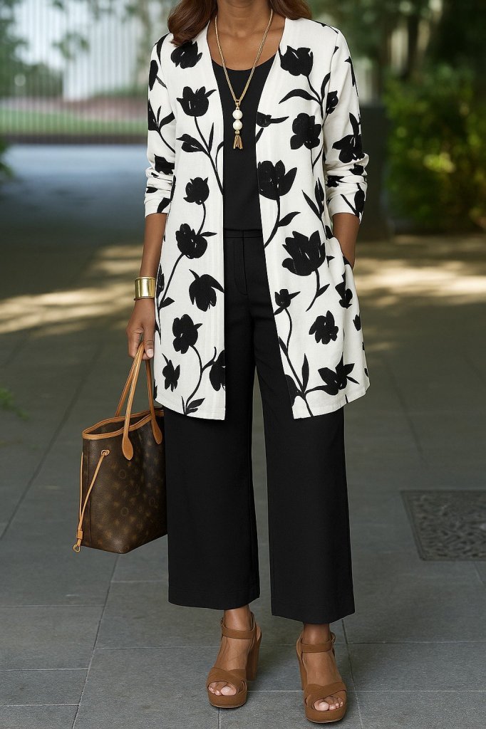 Kadın Uzun Kollu önü Açık Modal Ceket Kolsuz Viskon Iki Iplik Bluz Ve Pantolon üçlü Takım - Görsel 3