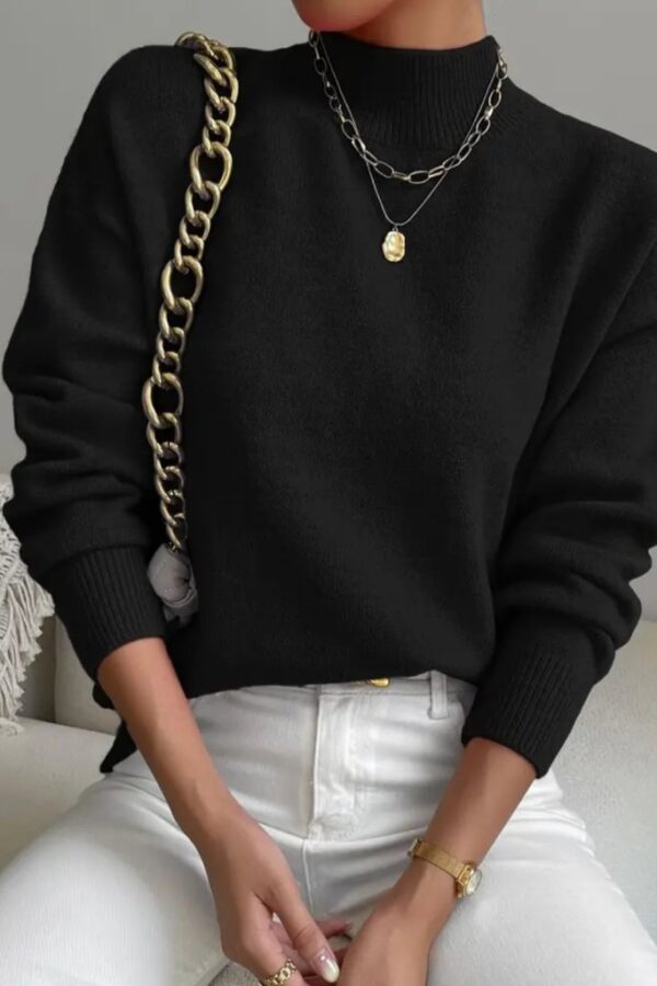 Kadın Uzun Kollu Balıkçı Yaka Triko Bluz