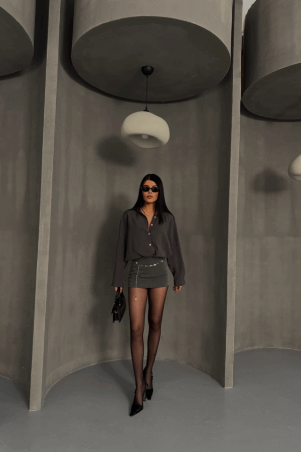 BOYFRİEND GÖMLEK MODAL KUMAŞ OVERSİZE - Pembe