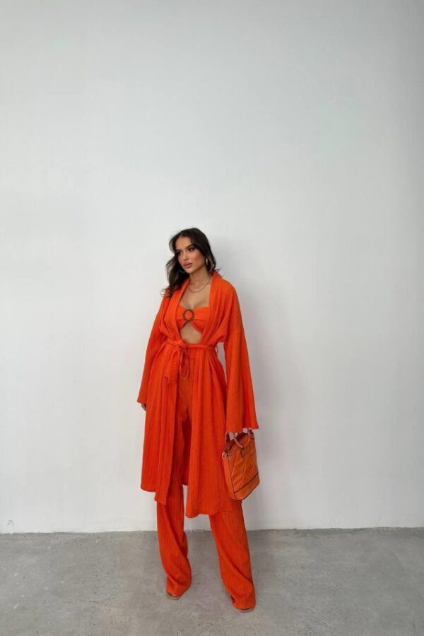 KRINKILL BÜSTİYER-PANTOLON-KİMONO TAKIM - Orange