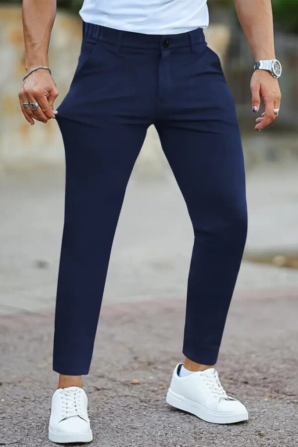 Erkek Cepli Slimfit Atlas Pantolon