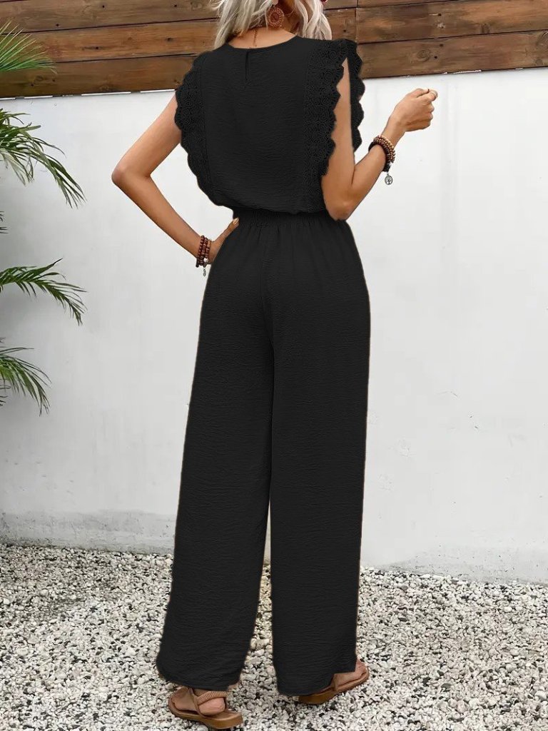 Kadın Kolsuz Bisiklet Yaka Aerobin Bluz Ve Bağcıklı Pantolon - Görsel 3