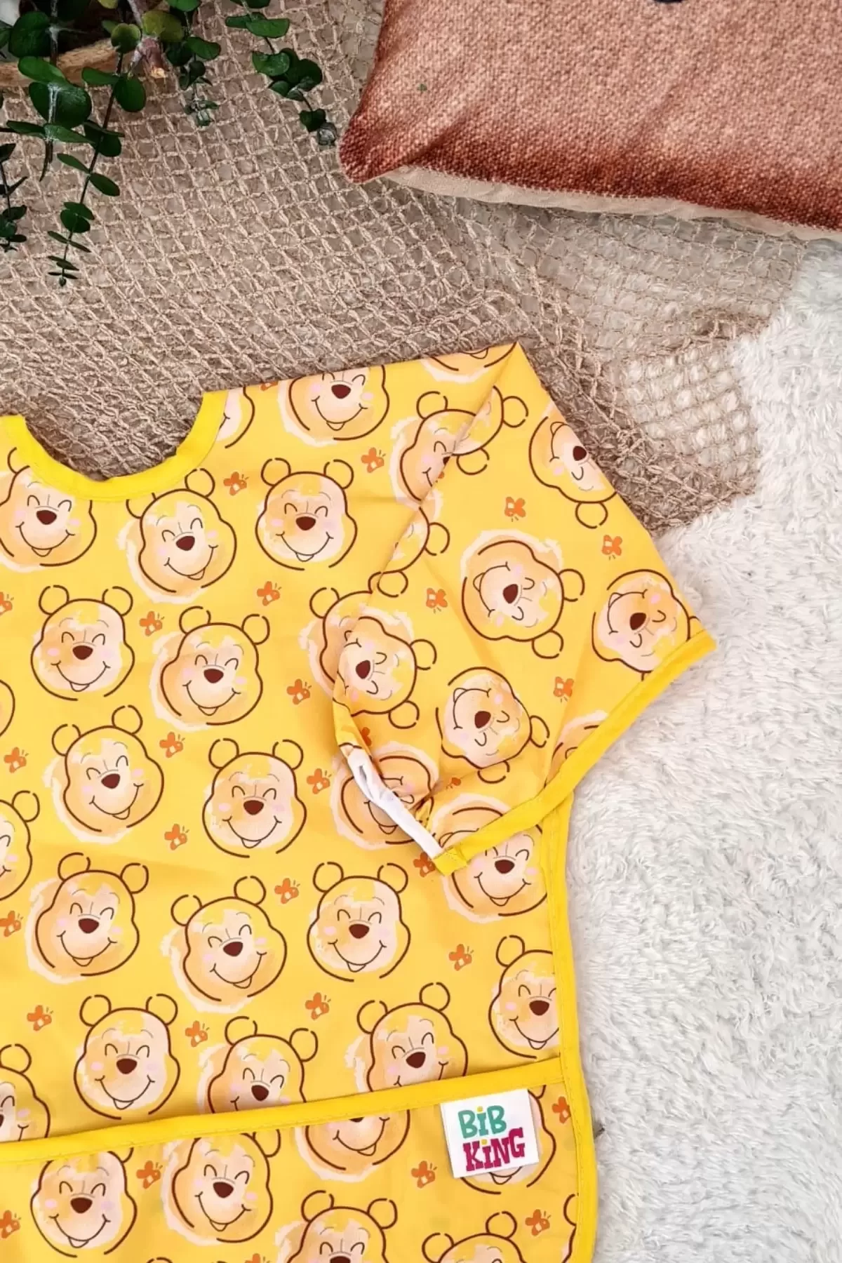 Bear Ve Safari Desenli 2'li Paket Sıvı Geçirmez Unisex Aktivite Ve Mama Önlüğü 6-24 Ay - Görsel 5