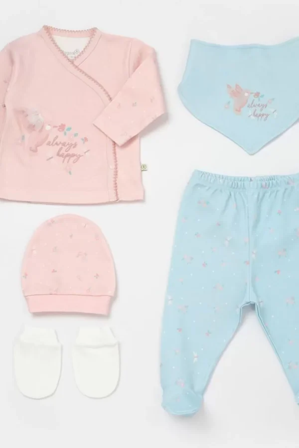 Always Happy 5'li Hastane Çıkış Seti  Gül Kurusu Mint