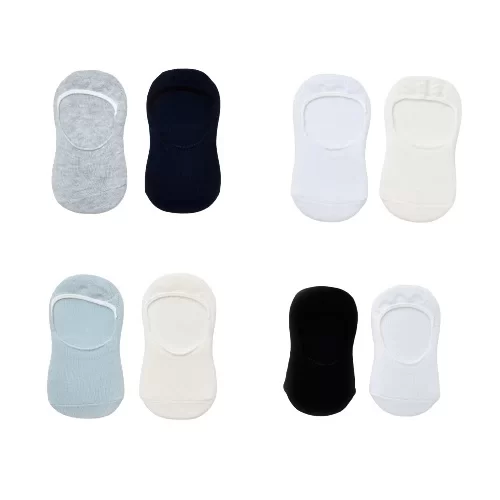 Basic Erkek Babet 2'li Çorap Mavi Ekru - Görsel 8