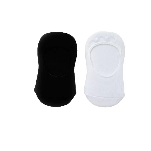 Basic Erkek Babet 2'li Çorap  Siyah-beyaz