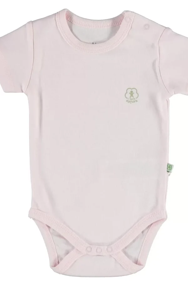 Basic Nature Kısa Kol Body  Pembe