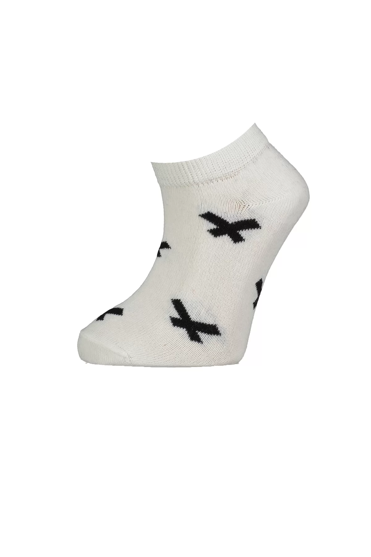 Çizgili 2'li Yaş Patik Çorap Siyah - Görsel 3