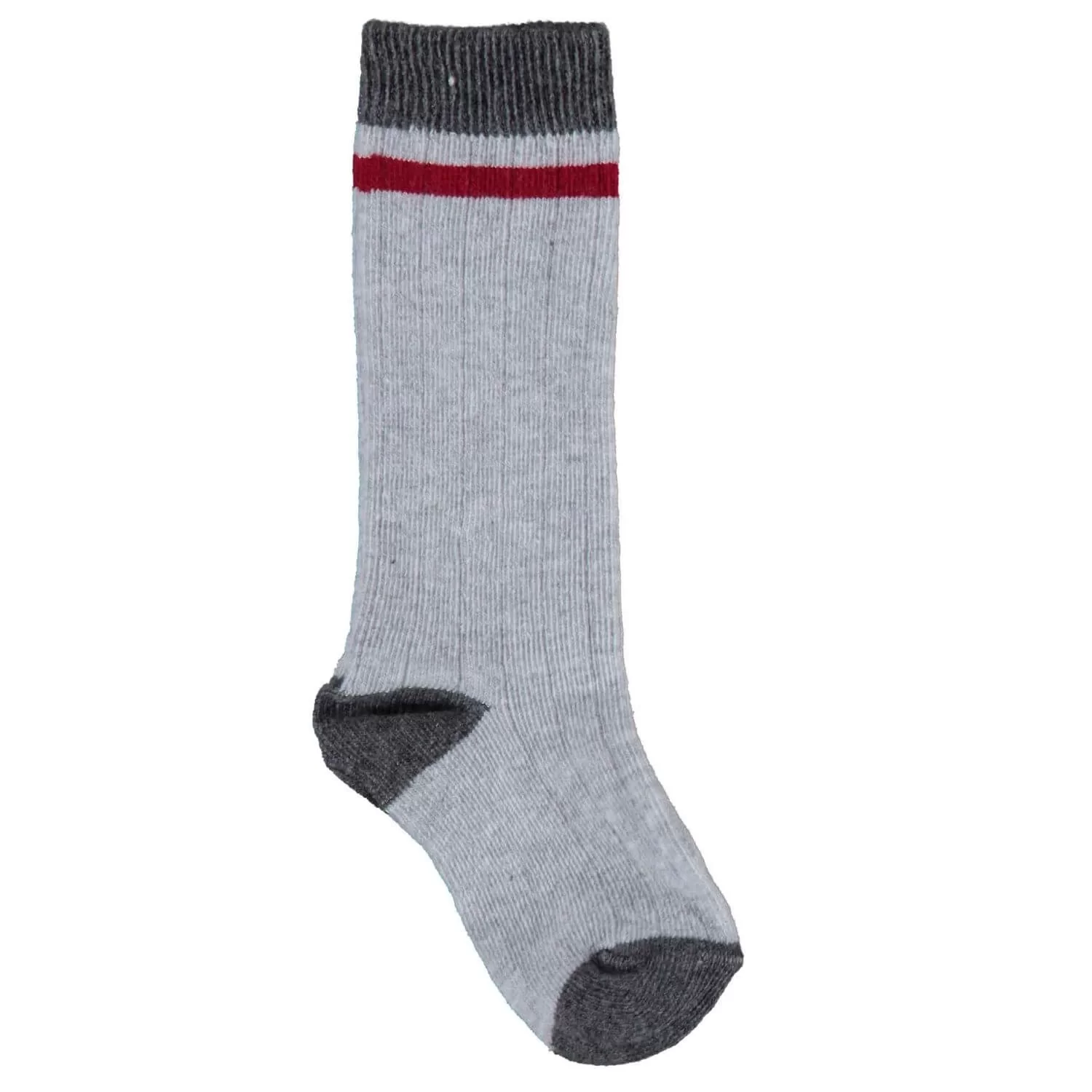 Çizgili Dizaltı Yaş Çorap Gri - Görsel 2