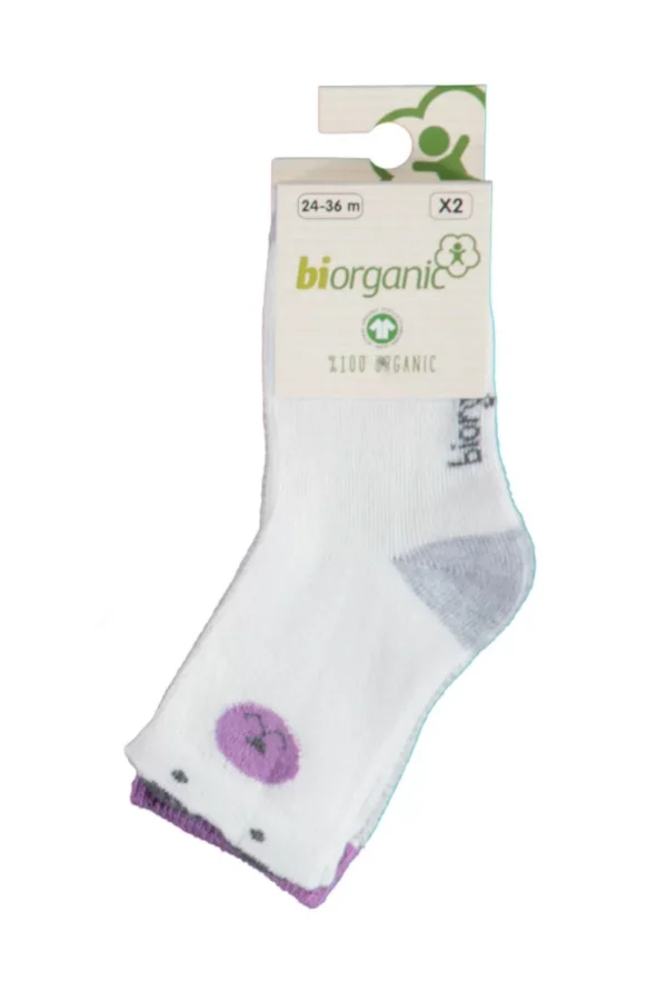 Cute Bear 2'li Çorap Lila