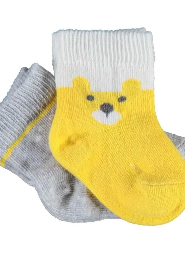Happy Bear 2'li Çorap  Sarı