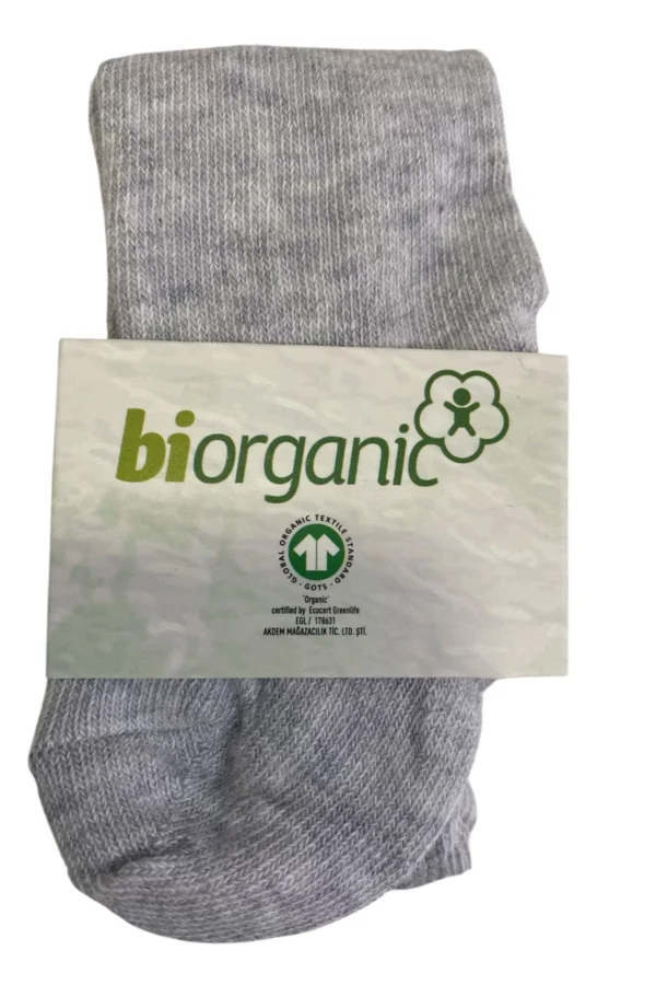 Bibaby Biorganic Klasik Düz Gri Melanj Külotlu Çorap 68460 Gri Melanj