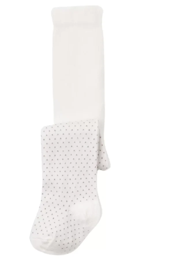 Klasik Puanlı Külotlu Çorap  Ekru