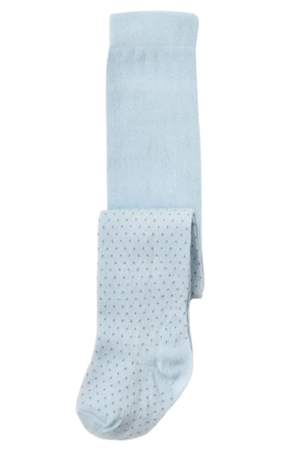 Klasik Puanlı Külotlu Çorap  Mavi