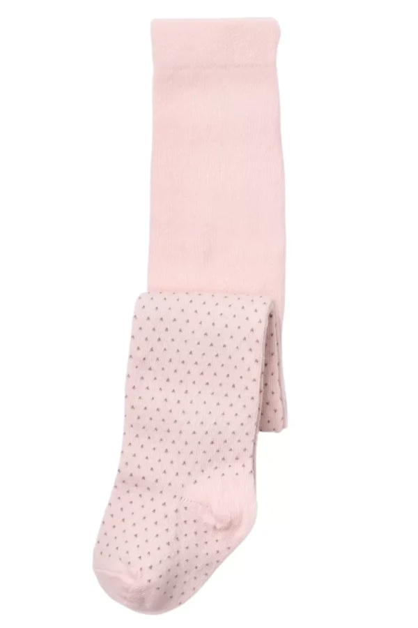 Klasik Puanlı Külotlu Çorap  Pembe