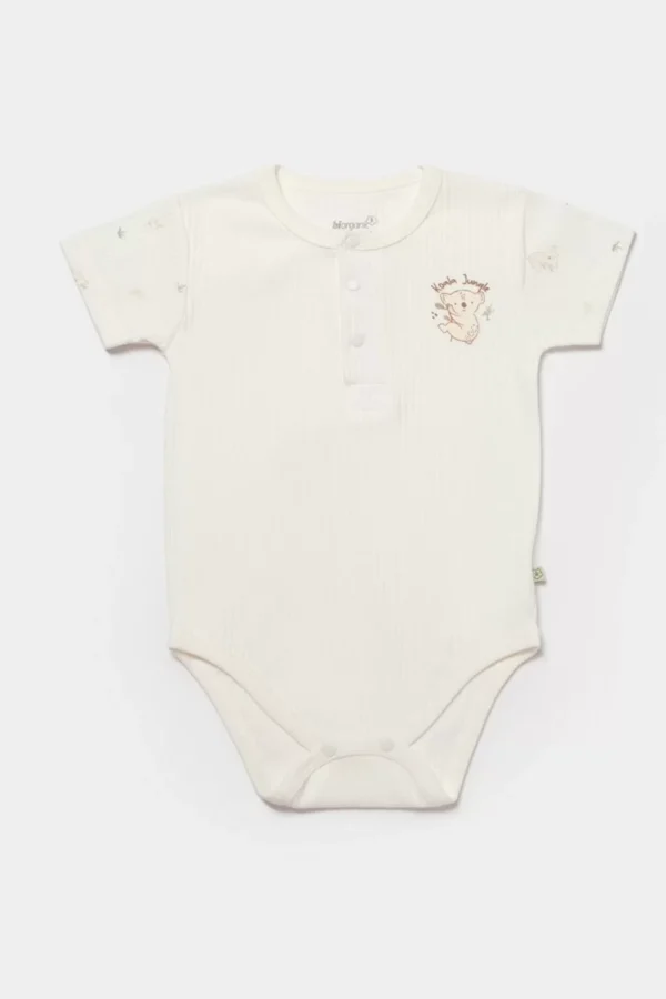 Koala Jungle Kısa Kol Bebek Body  Mint