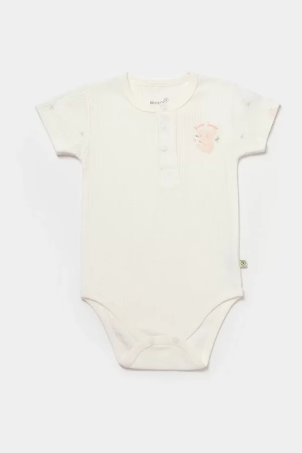 Koala Jungle Kısa Kol Bebek Body  Pembe
