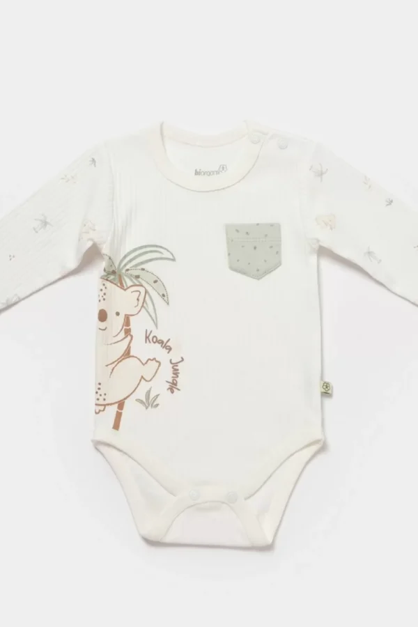 Koala Jungle Uzun Kol Bebek Body  Mint