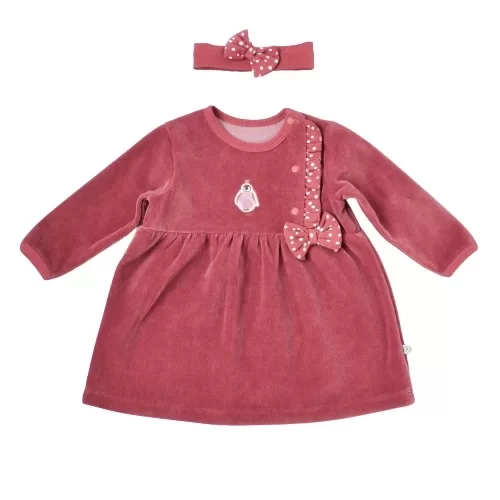 Little Love Kadife Elbise  Rose Dry