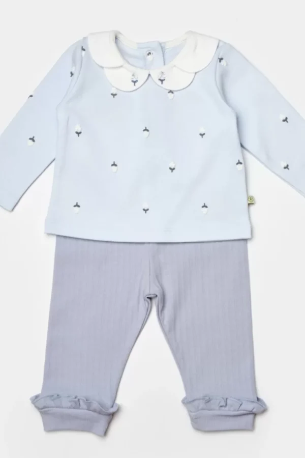 Love Floral 2'li Takım  Ekru Lila