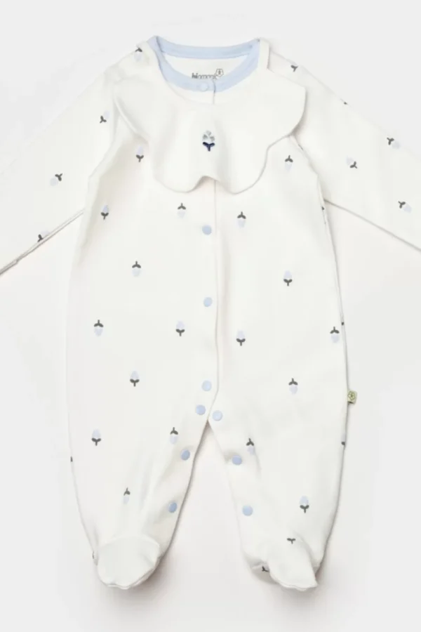 Love Floral Bebek Tulum  Ekru Lila