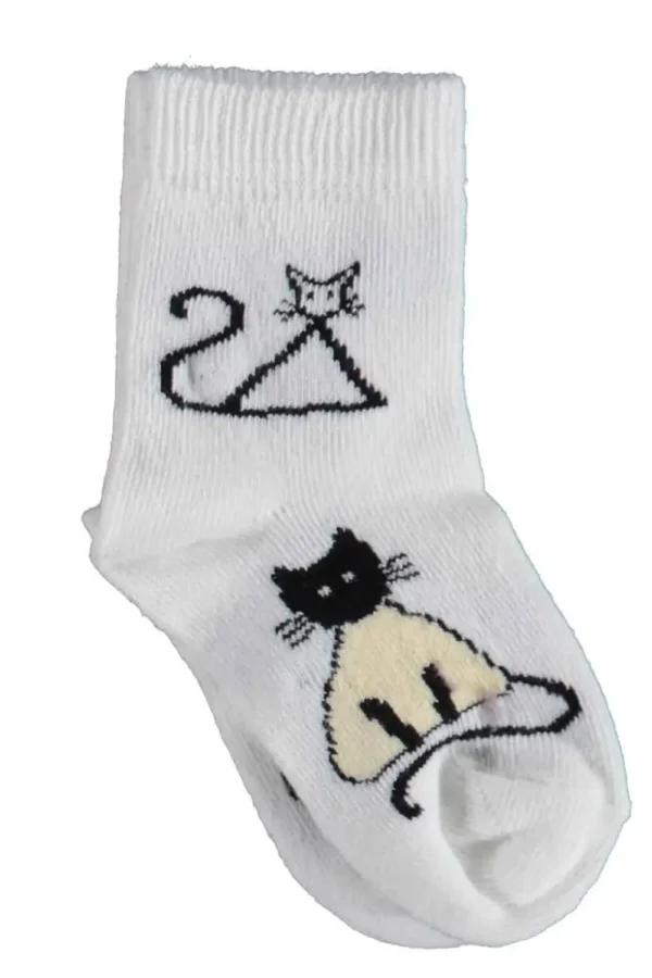 New Cats Yaş Soket Çorap  Ekru