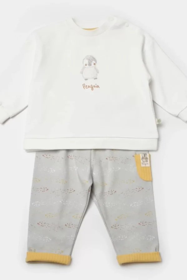 2'li Bebek Takım  Ekru Gri