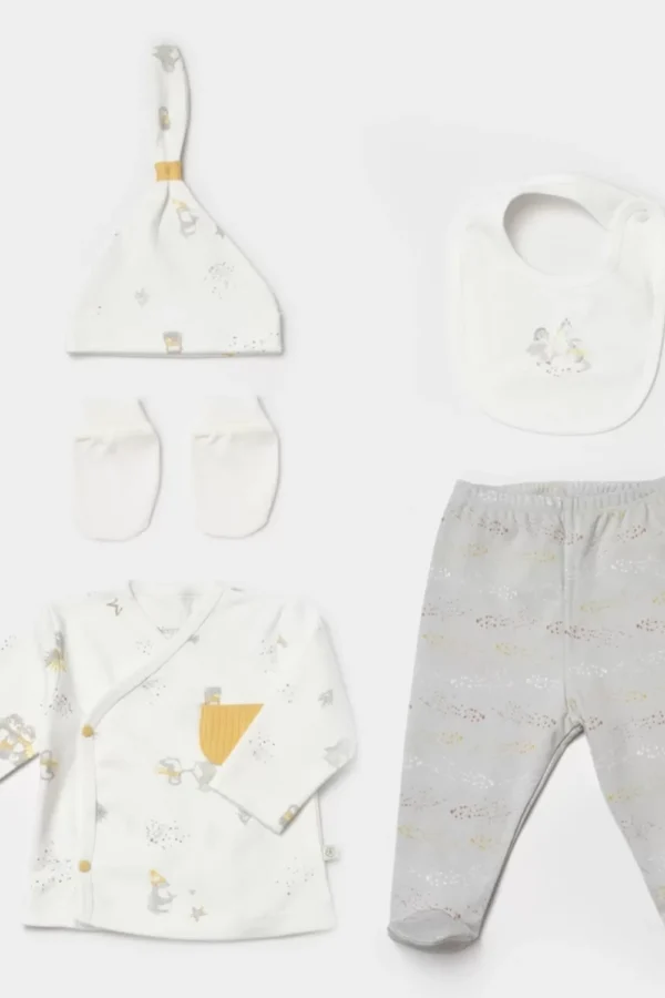 5 Parça Hastane Çıkış Seti  Ekru Gri