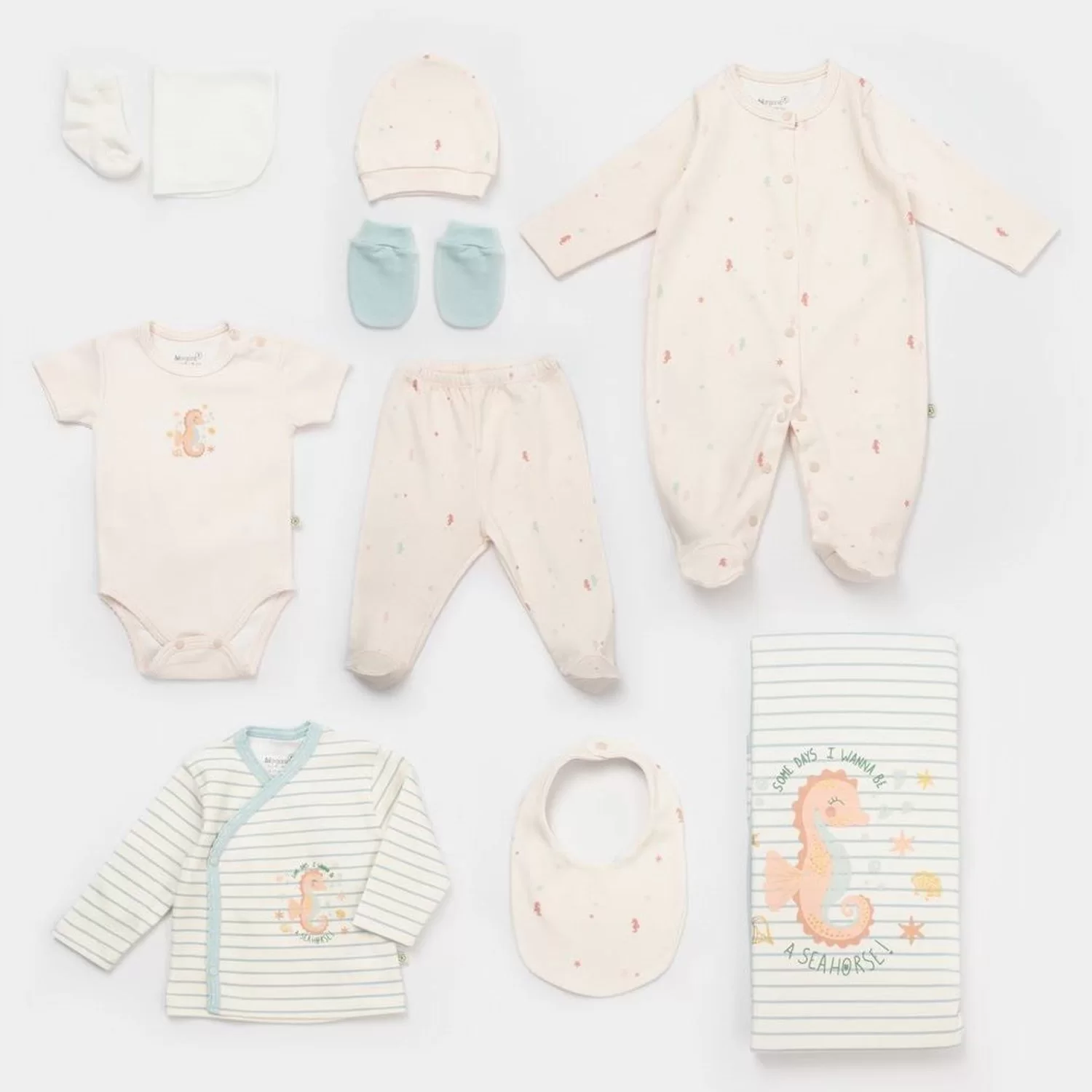 Save The Seahorse 10'lu Hastane Çıkış Seti Bej-mint - Görsel 2