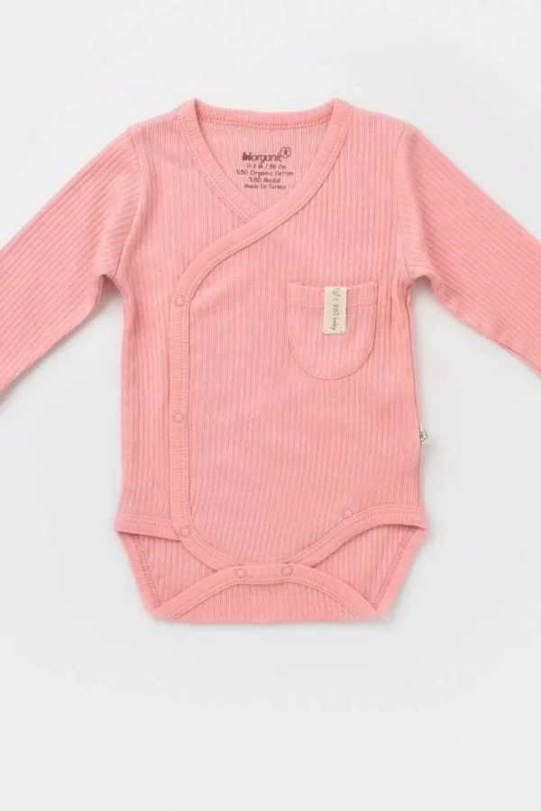 Eldivenli Kruvaze Body  Pembe