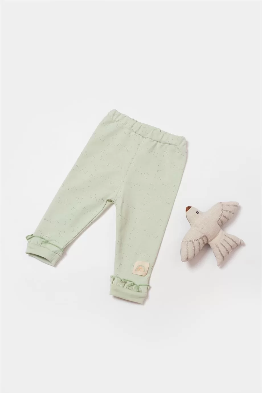 Tıny Bırds Patiksiz Pantolon Ekru Yeşil - Görsel 2
