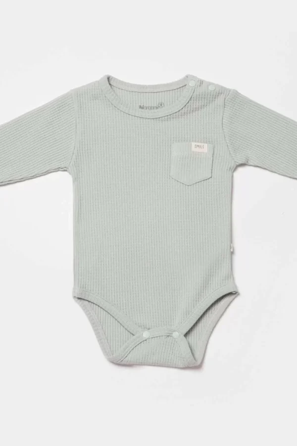 Bibaby Biorganic Waffle Smile Bebek Body 56978 Mint