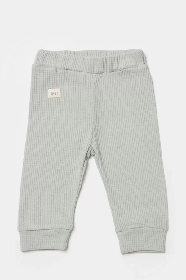 Waffle Smile Bebek Pantolon  Mint