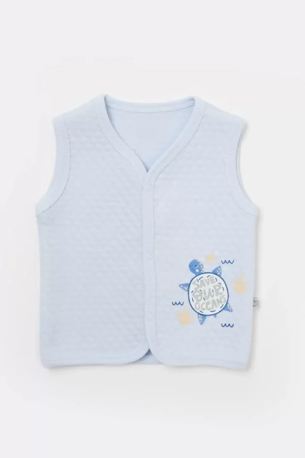 Oceans Kapitone Yelek  Mavi