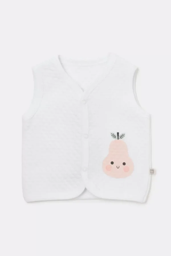 Pretty Bear Kapitone Yelek  Beyaz