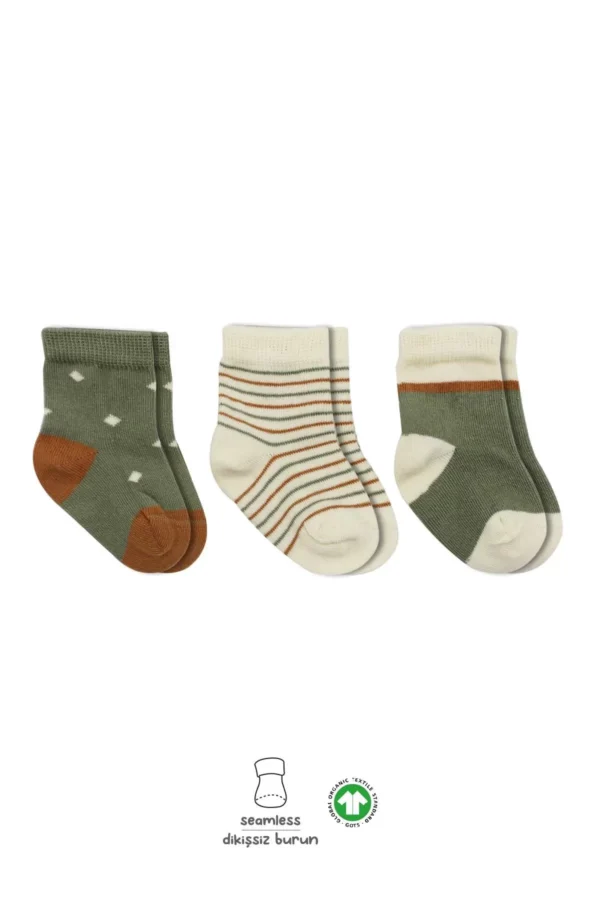 3'lü Penye Kız Soket Çorap Bs10112 Nil