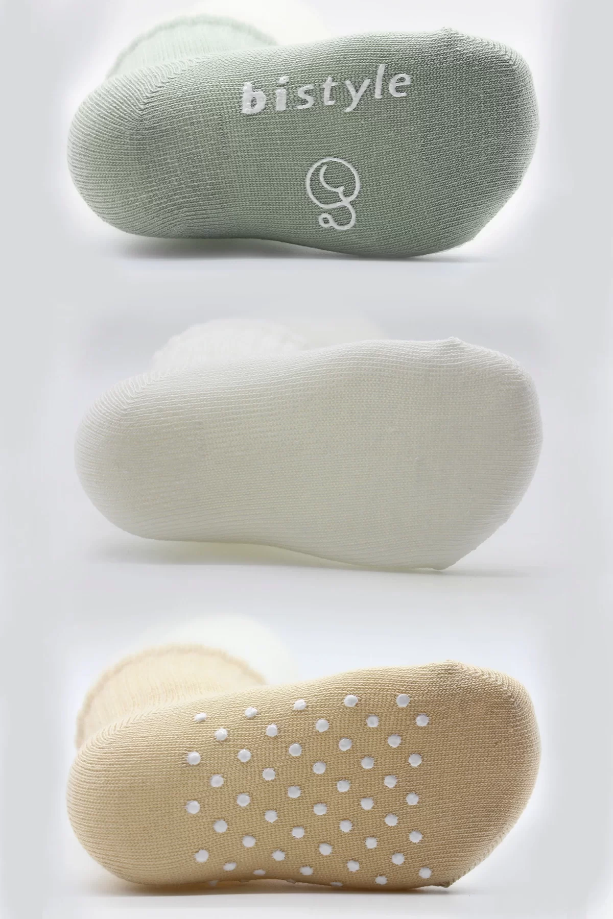 Kaymaz Penye Soket Çorap 3'lü Nil Ekru Bej - Görsel 3