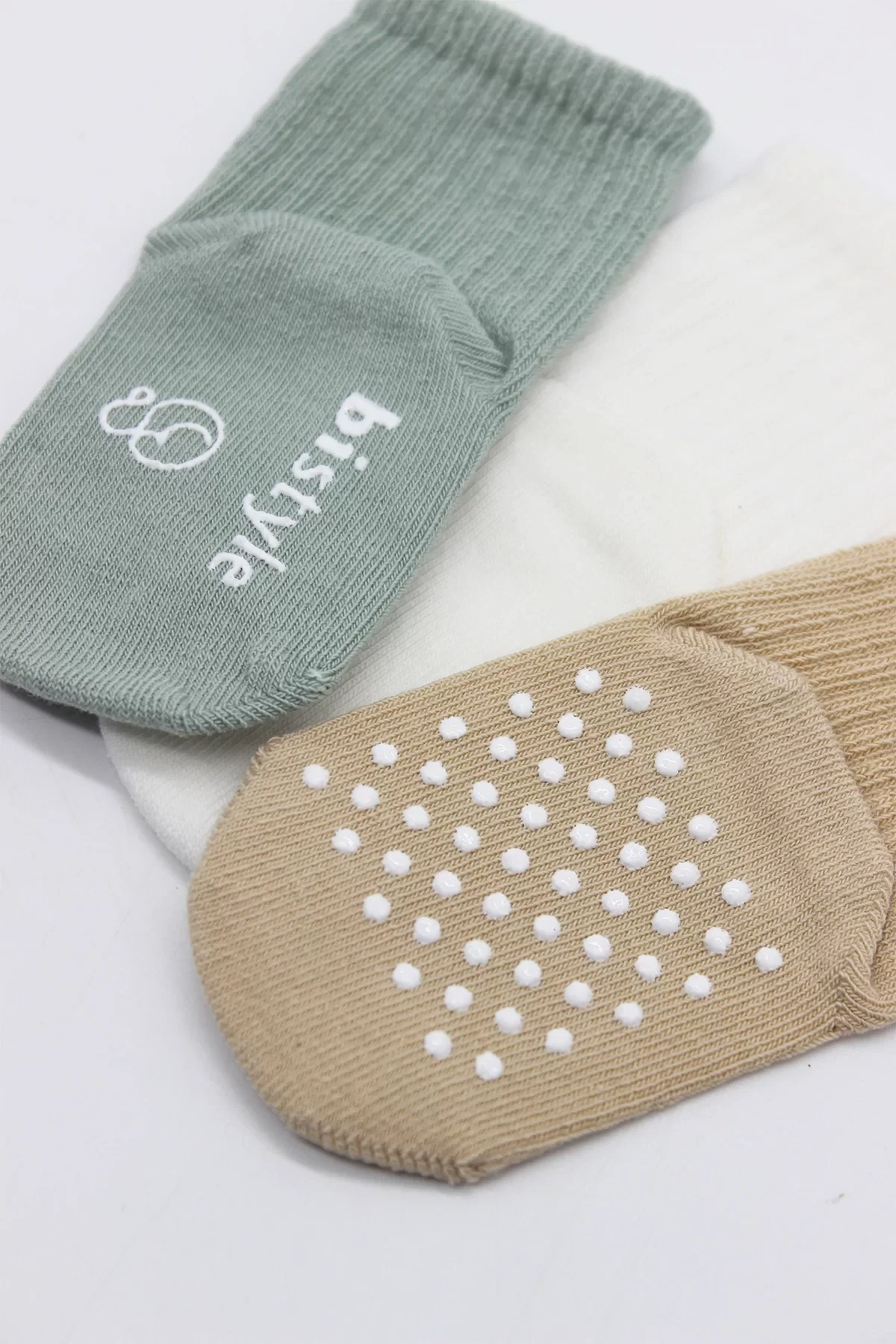 Kaymaz Penye Soket Çorap 3'lü Nil Ekru Bej - Görsel 4