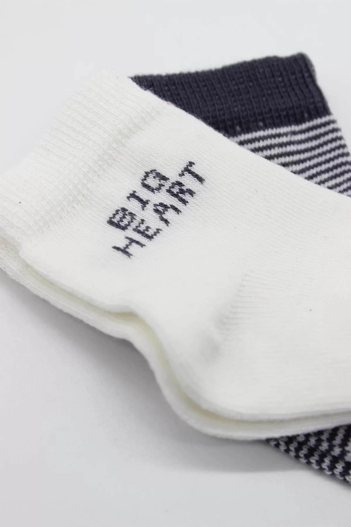 Big Heart Penye Soket Çorap 2'li Antrasit - Görsel 10