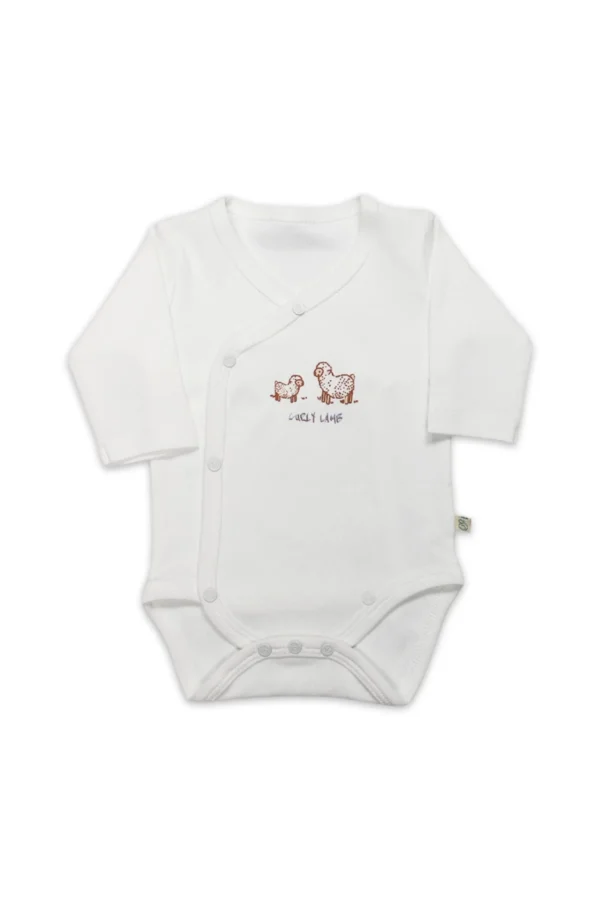 Bistyle Curly Lamb Uzun Kol Kravuze Body 17111 Bej Mavi Ekru