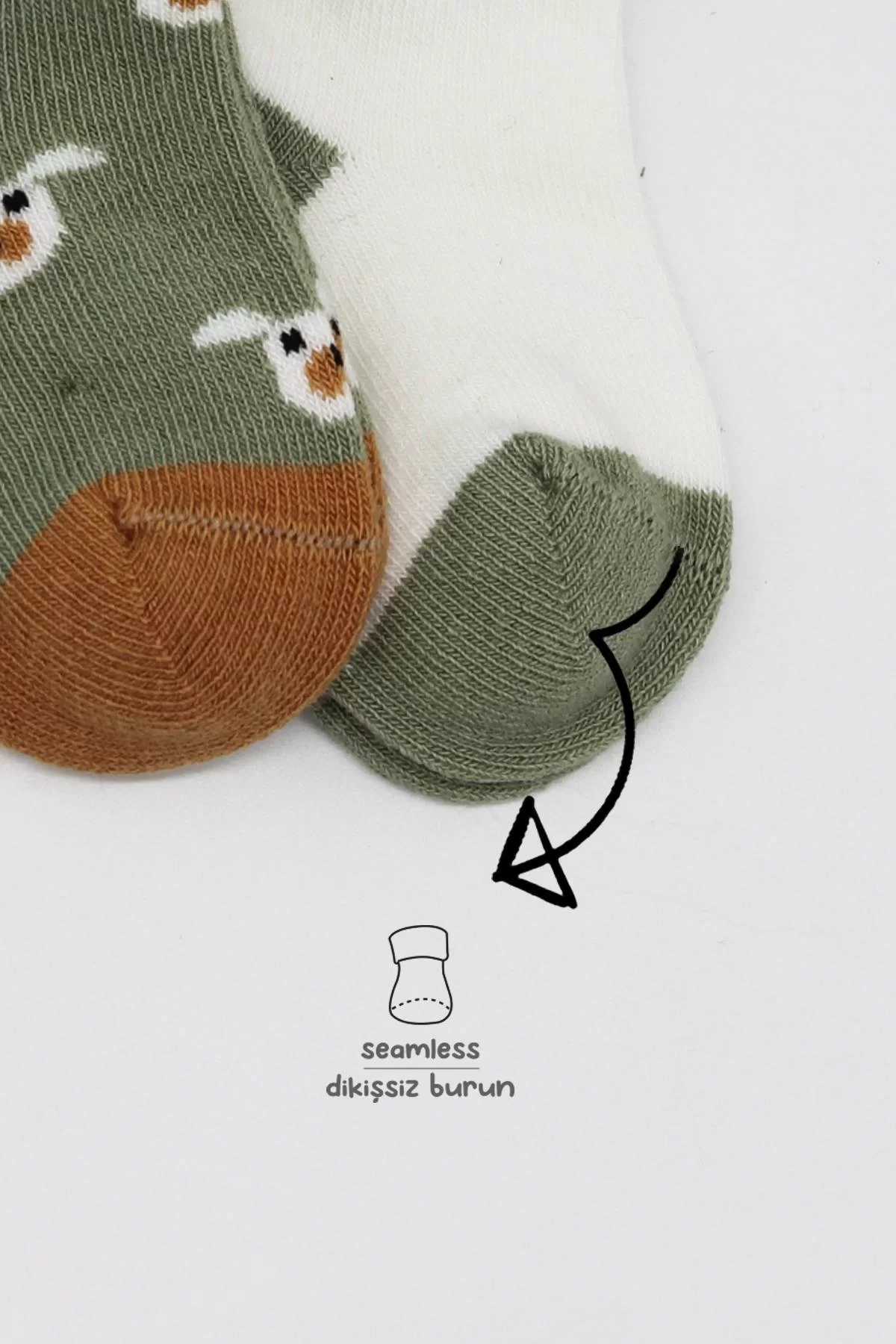 Love Dog Penye Soket Çorap 2'li Nil - Görsel 3
