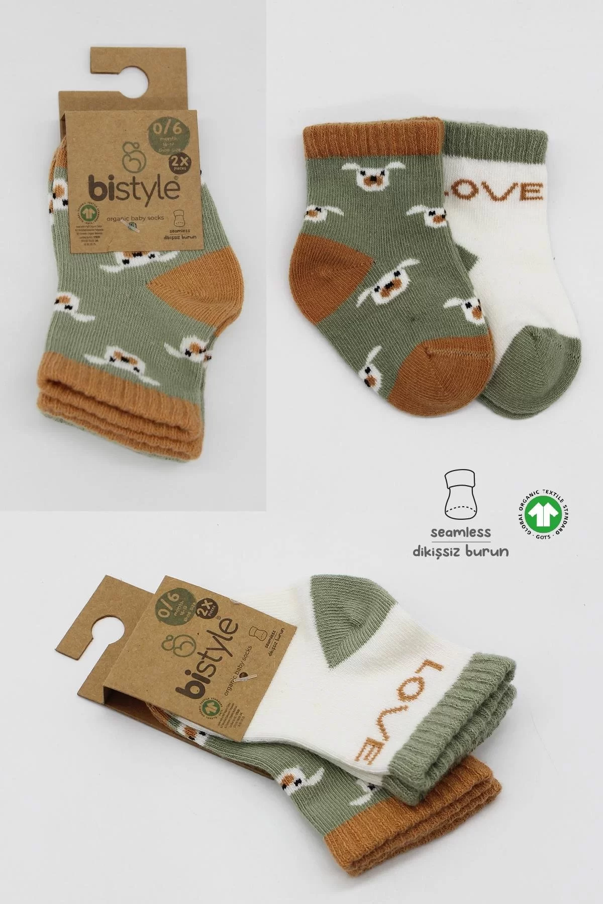 Love Dog Penye Soket Çorap 2'li Nil - Görsel 11