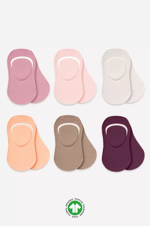 Mix Babet Çorap 6'lı  Gül Kurusu