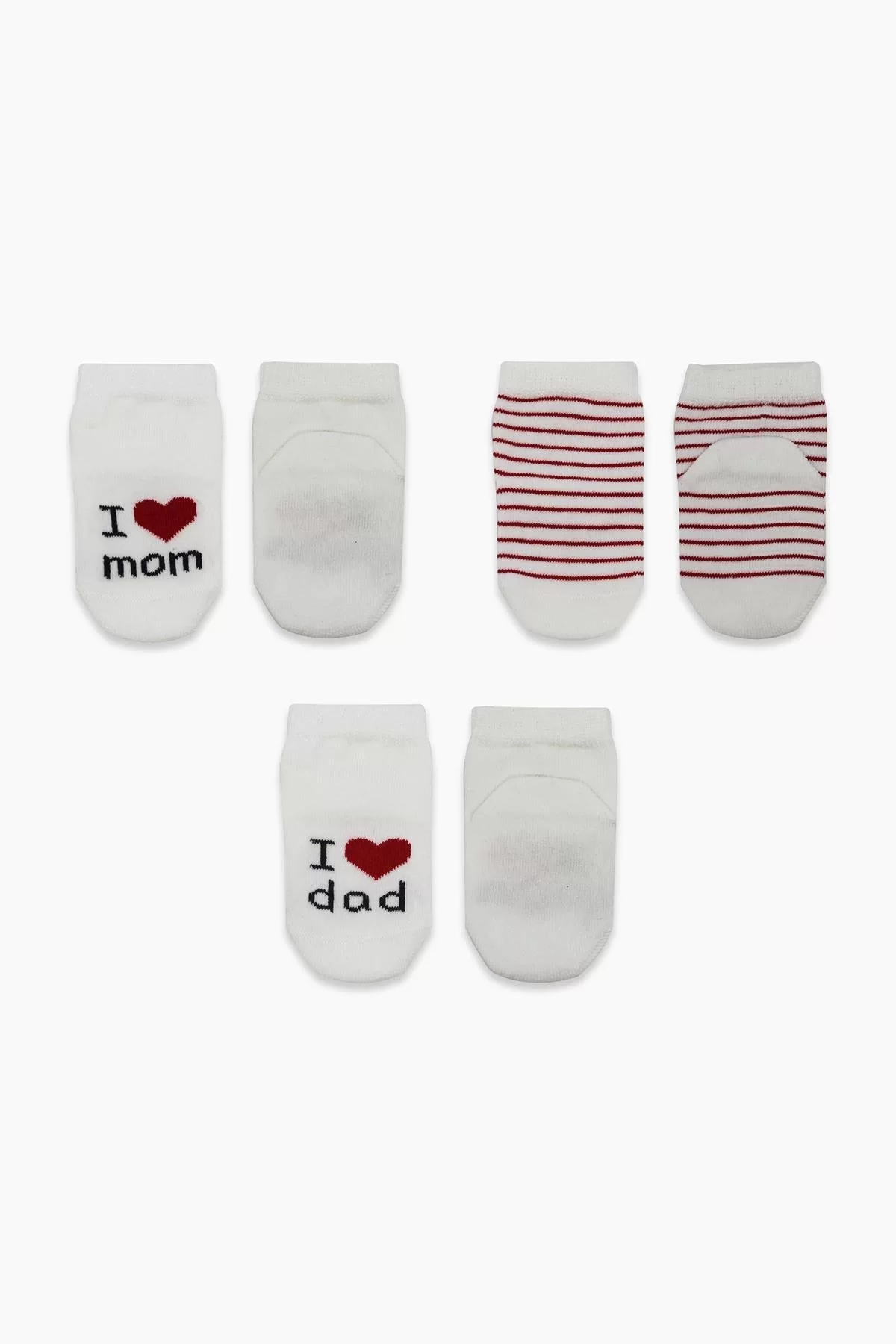 Mom Dad 3'lü Penye Soket Çorap 10123 Ekru - Görsel 6