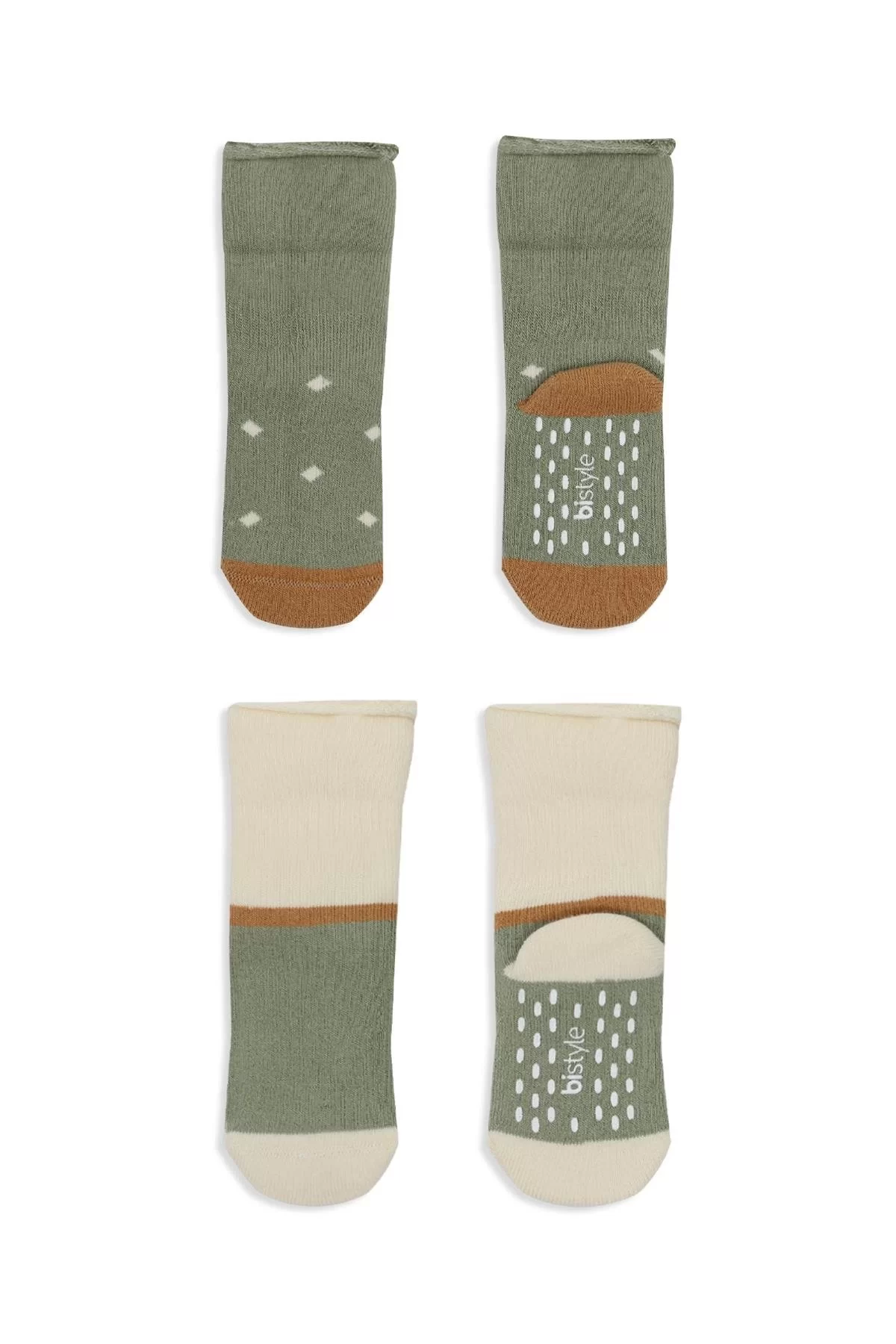 Puanlı Kaymaz Havlu Soket Çorap 2'li Nil - Görsel 9