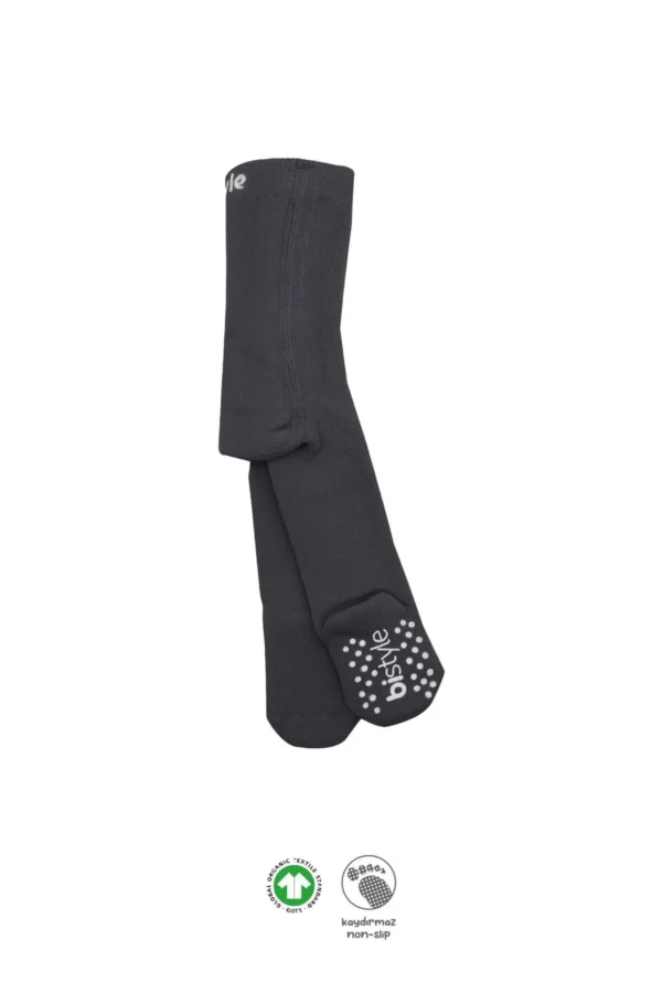 Tekli Kaymaz Mix Havlu Külotlu Çorap 50501 Antrasit